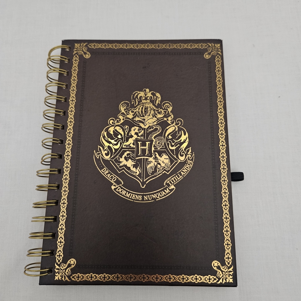Harry Potter Spiral Notebook Journal Lined Pages Gold And Brown 6" x 8.25"